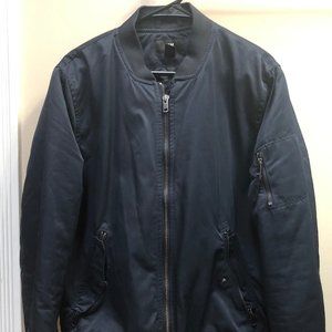 Men's Navy Bomber Jacket from H&M Size L